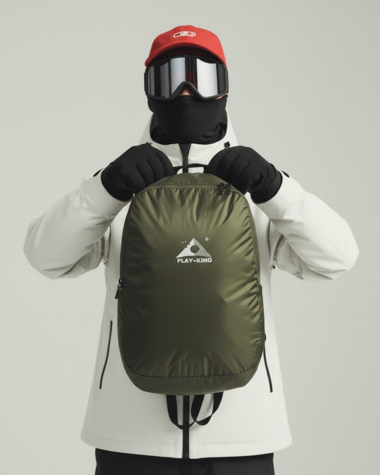 Ultralight Foldable Travel Backpack – military green.