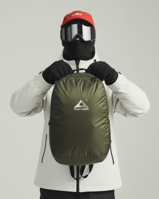 Ultralight Foldable Travel Backpack – military green.